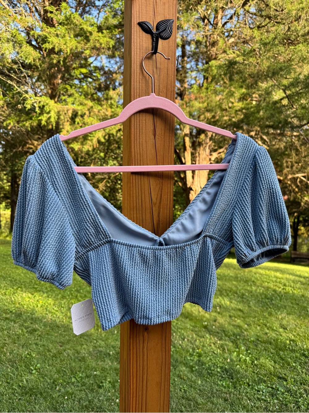 Altar'd State Puff Sleeve Crop Top - Picture 3 of 7